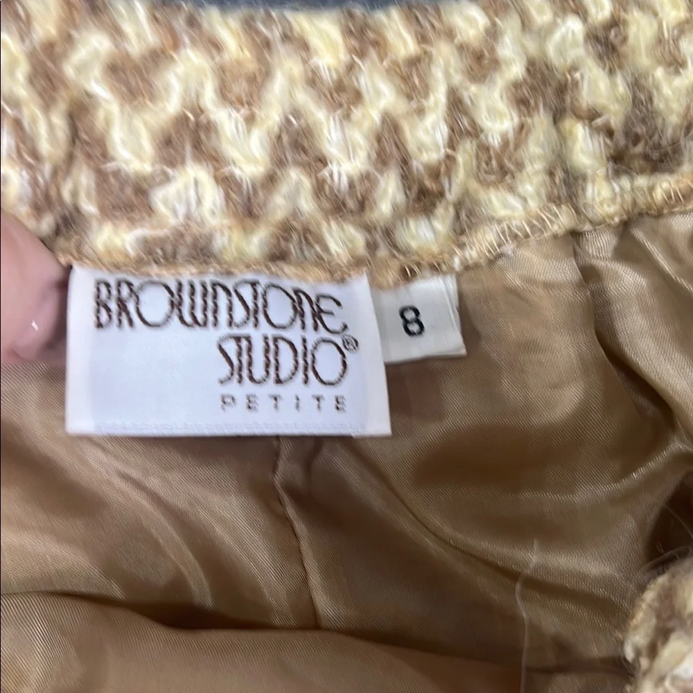 Vintage Cream Tweed Pencil Skirt - Classic Textured Knit - Picture 5 of 6